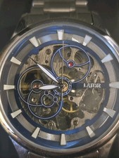 Lator Calibre Luxury Automatic Skeleton Stainless Steel Men's Watch L7280 W114 