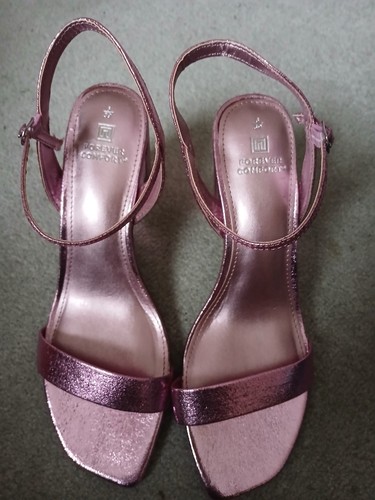 Pink metallic high block - pink,