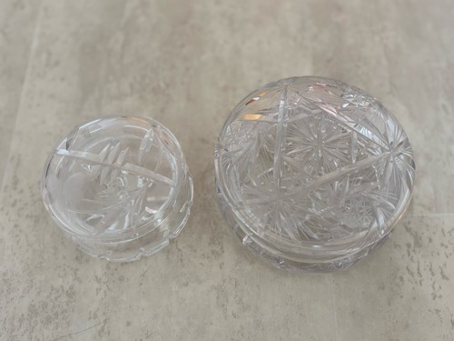 Vintage lead crystal - crystal, lidded