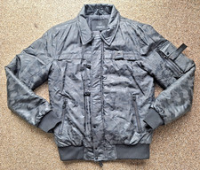 4BIDDEN MA2 RUBBERISED BLACK CAMO BOMBER JACKET SIZE SMALL  POSS SKIN GAY INT ?