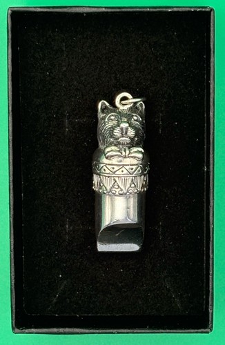 Cat sterling silver whistle - cat,