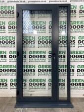 BACK DOOR WITH SIDELIGHT EXTERNAL ANTHRACITE GREY RAL 7016 EXTERIOR DOUBLE GLAZE