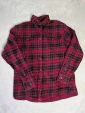 Jachs Flannel Shirt Mens Medium Red Black Check Long Sleeve Lumberjack