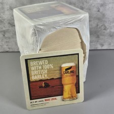 Carling Beer Mats 100 Pack UK's No 1 Lager Sealed Mancave Garden Bar