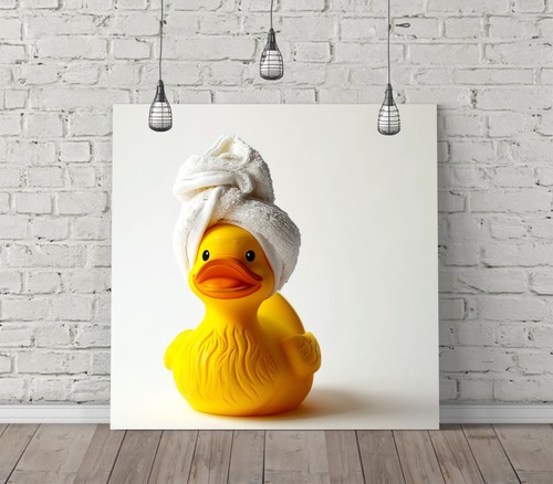 Rubber ducky towel - ducky, square