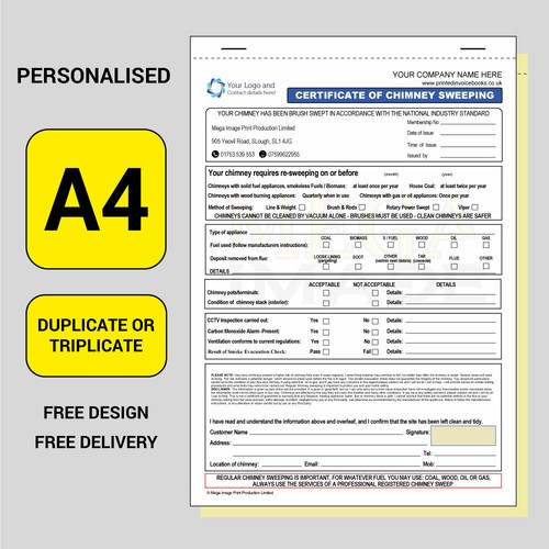 Chimney sweeping certificate - chimney,