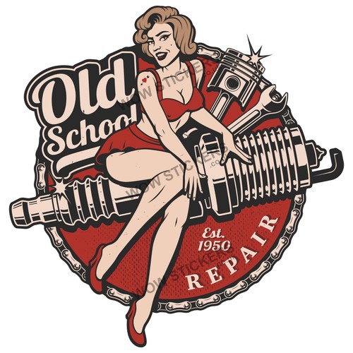 Car sticker old school spark - sticker,