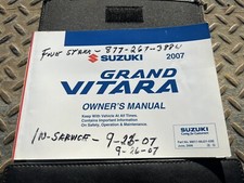 SUZUKI GRAND VITARA OWNERS MANUAL 2007