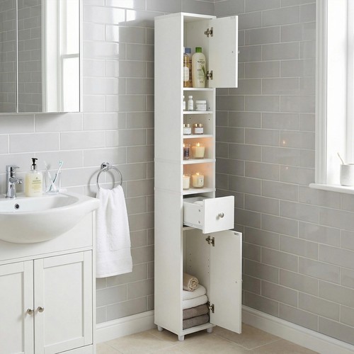 Tall bathroom cabinet - bathroom,