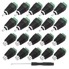 10Pcs RCA Cable Solderless Adapter, RCA Male Female Plugs(Includes Screwdriver)