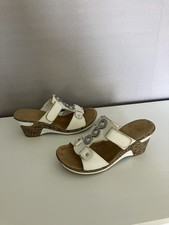 Women's White Leather Sandals