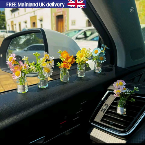 Miniature potted flowers car - -,