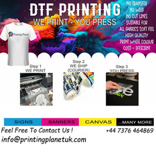 DTF Heat Press Transfer - Full Vibrant Color Printing Service - Ready to Press