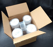 16 Plastic Small Food Grade Storage Container Pot Tub Hinged Lid - 30ml 1oz