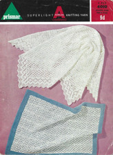 Vintage baby shawl & pram rug