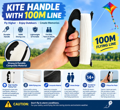 100m kite handle line reel - 100m,