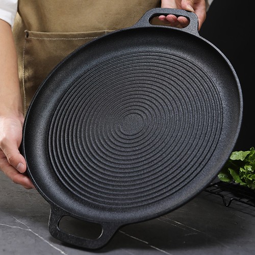 Round cast iron skillet - cast,