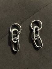 Hinged Hoops 2 Chain Ear Weights, Chain Ear Weights For Stretched Ears 