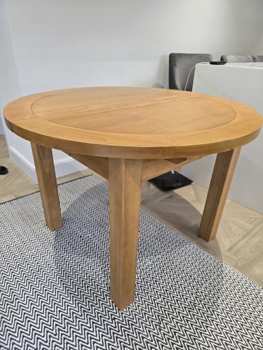 Solid oak round dining table - solid,