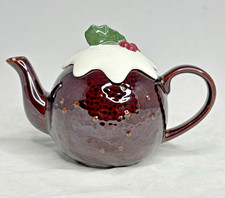 Vintage  Price & Kesington  Christmas Pudding Teapot  Made in England