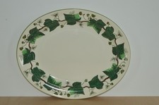 Wedgwood Napoleon Ivy Green Trim - 14" Oval Serving Platter / Meat Plate  (#37)