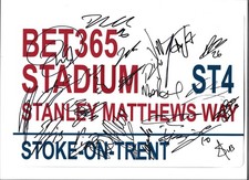 Stoke City street sign fully signed 25/26- 11x7