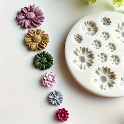 Daisy flowers fondant mold - flowers,