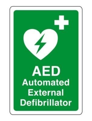 Aed safety sign automated - aed,