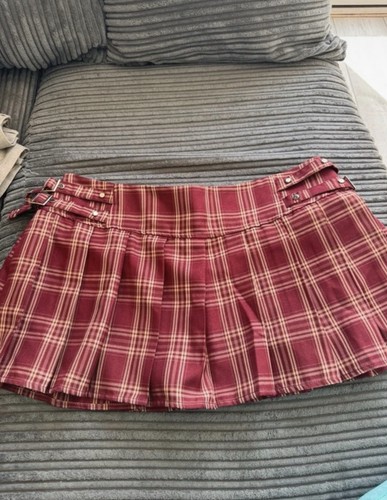 Red cream mini - check, plaid