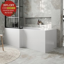 L Shaped Shower Bath Front