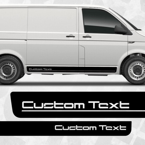 Custom text side stripe decal - text,