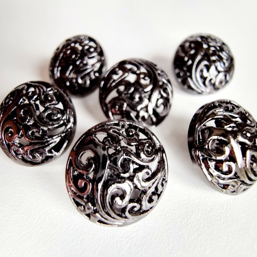 Swirl metal buttons 15mm - swirl,