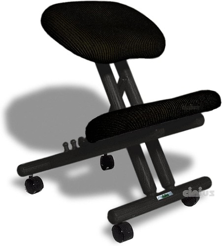 Ergonomic kneeling chair black - ergonomic,