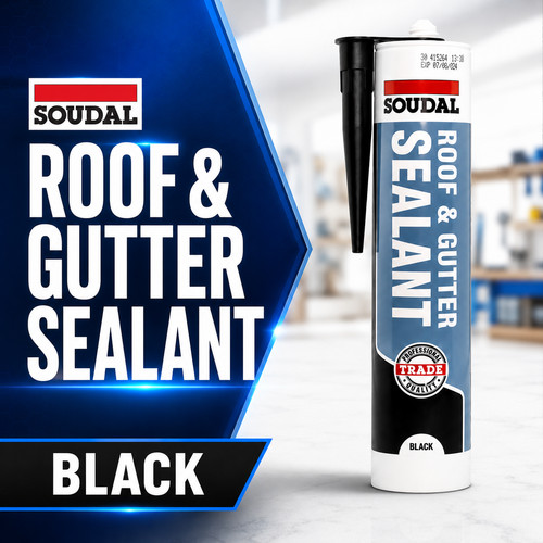 Black roof gutter - black,