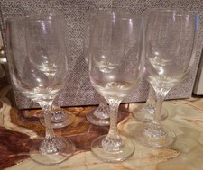 Set of  6 Vintage Twisted Stem