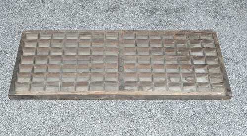 Old wooden letterpress - old, type