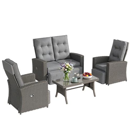 Outsunny piece rattan garden - outsunny, 4
