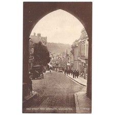 WINCHESTER High Street from Westgate, Old Postcard by Valentine Unused