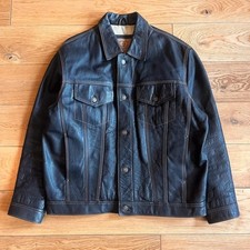 Vintage Leather Trucker Jacket