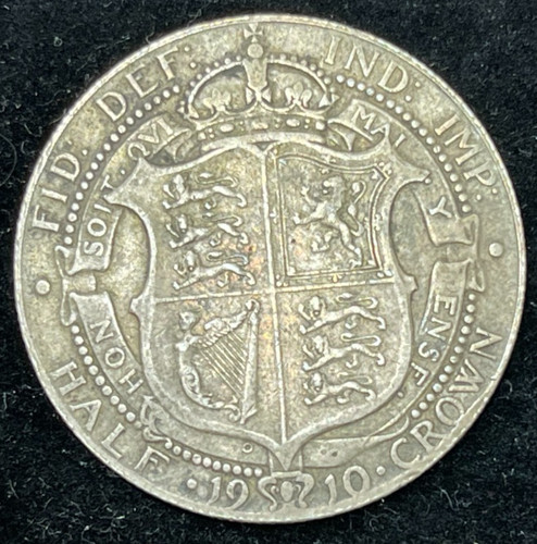 1910 great britain half crown - half,
