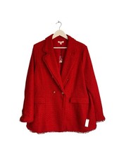 Monsoon Red Boucle Blazer