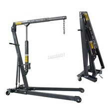 SwitZer Engine Crane 1 Ton Tonne Stand Hoist lift Jack Hydraulic Folding Grey