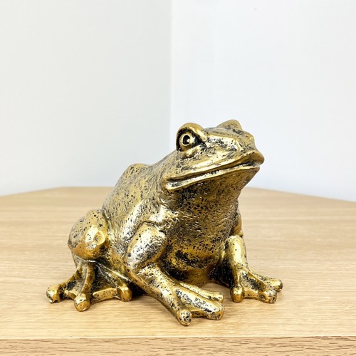 Gold frog ornament - gold,