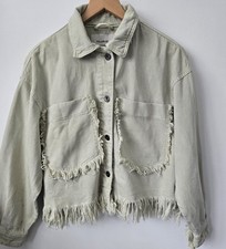 Women's Denim Short Jacket Pull & Bear Size Uk 6/eu XS