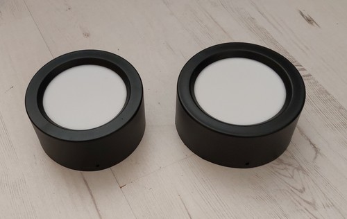 Pair black surface mounted - pair, surface-mounted