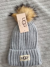UGG Beanie Pom Pom Hat in Grey