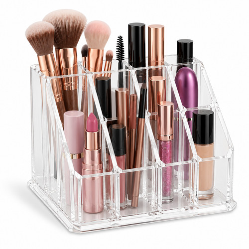 Clear makeup organizer - clear,