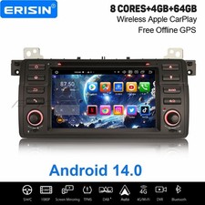 4GB+64GB Android 14 Car Stereo Navi BMW 3 Series E46 MG Rover CarPlay DAB+ WiFi