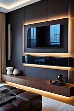 Modern LED TV Unit Wall Panel