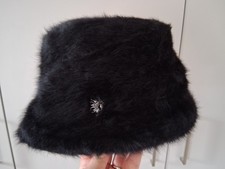 Philip Treacy Black Angora Fur